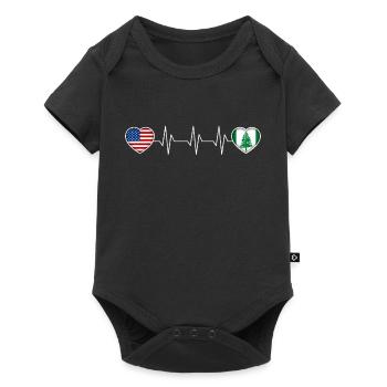 Norfolkinsel - Baby Premium Kurzarmbody - Schwarz - Vorne