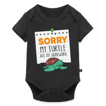Sea Turtle Tortoise Sorry My - Baby Premium short-sleeve bodysuit - black - Front