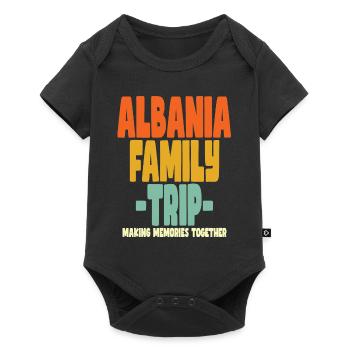 Vacances en famille en Albanie - Body à manches courtes Premium Bébé - noir - Devant