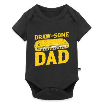 Harmonikaspieler für Munharmonika Spieler - Baby Premium Kurzarmbody - Schwarz - Vorne