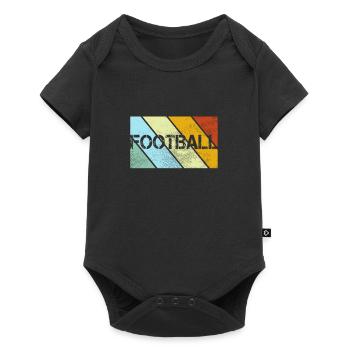 Football Rétro - Body à manches courtes Premium Bébé - noir - Devant