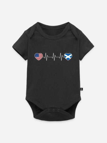 Schottland - Baby Premium Kurzarmbody - Schwarz