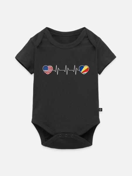 Seychellen - Baby Premium Kurzarmbody - Schwarz