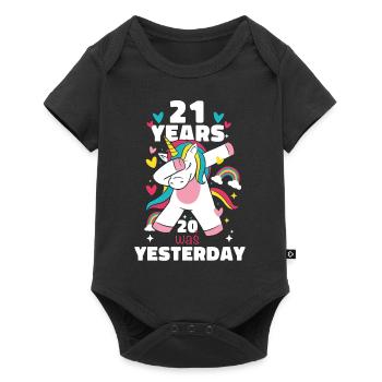 Gift 21 Years Birthday Child - Baby Premium short-sleeve bodysuit - black - Front
