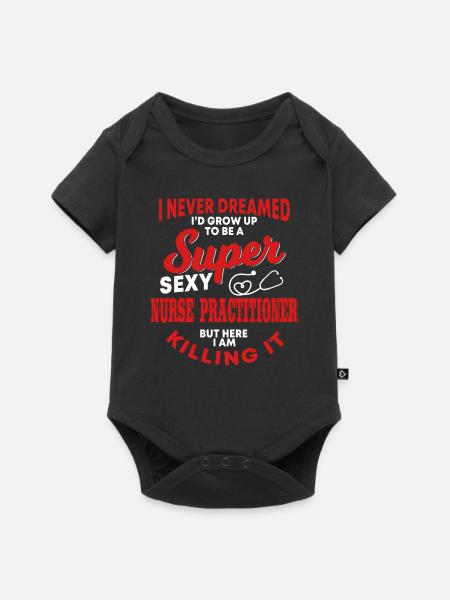 Krankenschwester Praktiker Outfit - Baby Premium Kurzarmbody - Schwarz
