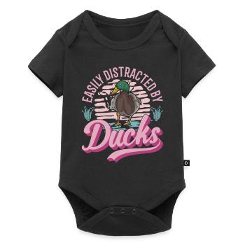 Ducks Gift Duck Breeders - Baby Premium short-sleeve bodysuit - black - Front