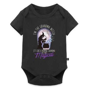 Je suis la grand-mère sorcière C’est comme une grand-mère normale - Body à manches courtes Premium Bébé - noir - Devant