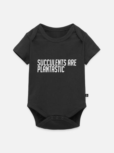 Sukkulenten Sind Phantastisch - Baby Premium Kurzarmbody - Schwarz