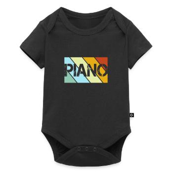 Piano Rétro - Body à manches courtes Premium Bébé - noir - Devant