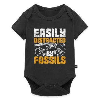 Paleontology Easily Distracted By Fossils - Baby Premium short-sleeve bodysuit - black - Front
