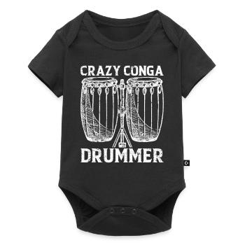 Crazy Conga Drummer - Conga Player Conga Musician - Baby Premium short-sleeve bodysuit - black - Front