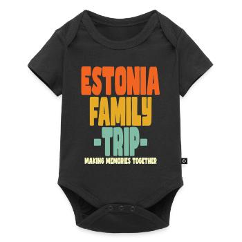 Estonia Family Trip Holidays - Baby Premium short-sleeve bodysuit - black - Front