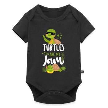 Sea Turtle Tortoise Sunglasses - Baby Premium Kurzarmbody - Schwarz - Vorne