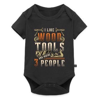 Wood Carving I Like Wood Tools And Woodworking - Baby Premium short-sleeve bodysuit - black - Front