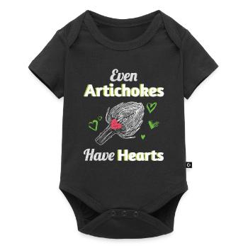 Artichokes Have Hearts Artichoke Vegan - Baby Premium short-sleeve bodysuit - black - Front