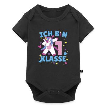 Grundschule Kindergarten Einschulung - Baby Premium Kurzarmbody - Schwarz - Vorne