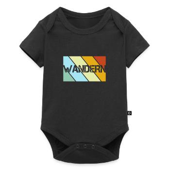 Hiking Retro - Baby Premium short-sleeve bodysuit - black - Front