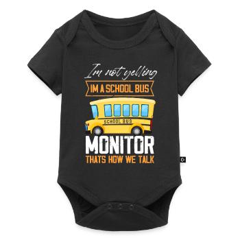 C’est comme ça qu’on parle - Drôles d’enfants d’autobus scolaires - Body à manches courtes Premium Bébé - noir - Devant