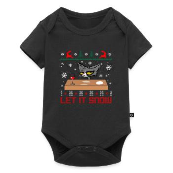 Let it snow Cat - Baby Premium short-sleeve bodysuit - black - Front