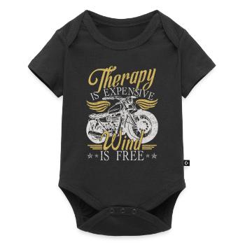 Motorcycle Funny Humor Biker - Baby Premium short-sleeve bodysuit - black - Front
