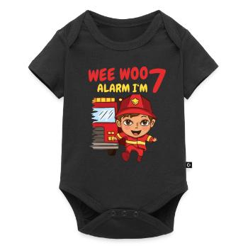 Cadeau 7 ans anniversaire garçon ou fille - Body à manches courtes Premium Bébé - noir - Devant
