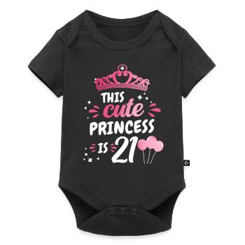 Gift 21 Years Birthday Child - Baby Premium short-sleeve bodysuit - black - Front