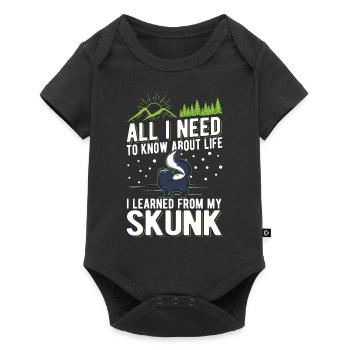 Skunk Spruch Stinktier - Baby Premium Kurzarmbody - Schwarz - Vorne