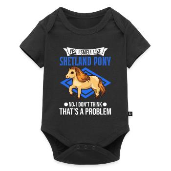 Shetland Pony Odeur Cadeau Shetty - Body à manches courtes Premium Bébé - noir - Devant