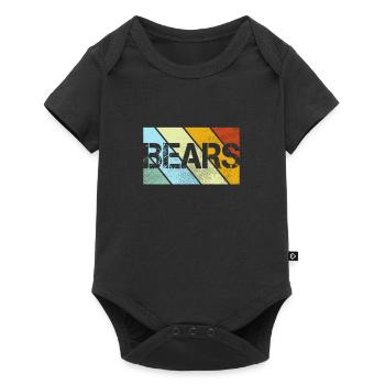 Bear Retro - Baby Premium short-sleeve bodysuit - black - Front