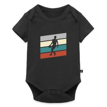 Basketball Retro - Baby Premium Kurzarmbody - Schwarz - Vorne