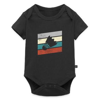 Federball Retro - Baby Premium Kurzarmbody - Schwarz - Vorne