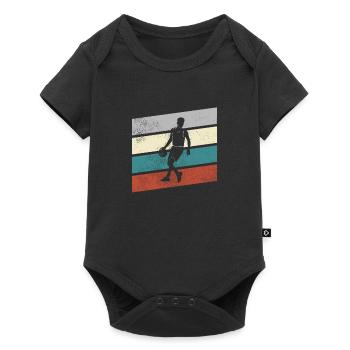 Basketball Retro - Baby Premium Kurzarmbody - Schwarz - Vorne