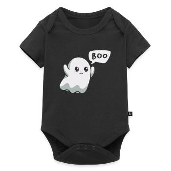 Boo Ghost Halloween - Baby Premium short-sleeve bodysuit - black - Front