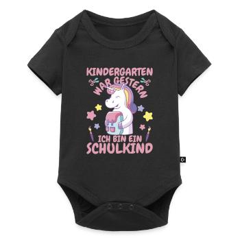 Ich Bin Ein Schulkind Grundschule - Baby Premium Kurzarmbody - Schwarz - Vorne