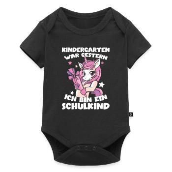 Kindergarten War Gestern Ich Bin Ein Schulkind - Baby Premium Kurzarmbody - Schwarz - Vorne