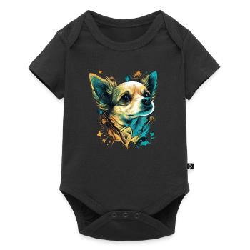 Chihuahua | Maman Chien Drôle Mignon Beau Motif - Body à manches courtes Premium Bébé - noir - Devant