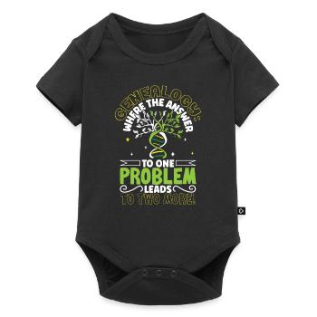 Stammbaum Familienhistoriker Genealogie Genealoge - Baby Premium Kurzarmbody - Schwarz - Vorne