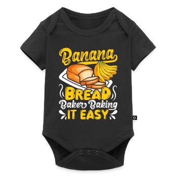 Drôle de vêtements de cuisson au pain aux bananes - Body à manches courtes Premium Bébé - noir - Devant