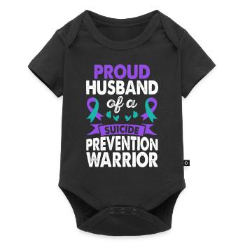 Époux de Suicide Prevention Warrior Awareness - Body à manches courtes Premium Bébé - noir - Devant