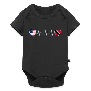 Trinidad und Tobago - Baby Premium Kurzarmbody - Schwarz - Vorne