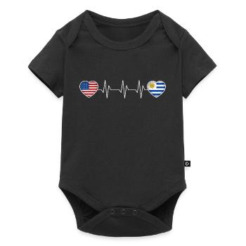 Uruguay - Baby Premium short-sleeve bodysuit - black - Front
