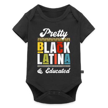 Educated Black Latinx Afro Latina Pride Gift - Baby Premium short-sleeve bodysuit - black - Front