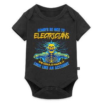 Électricien cadeau amusant pour ingénieur électricien - Body à manches courtes Premium Bébé - noir - Devant