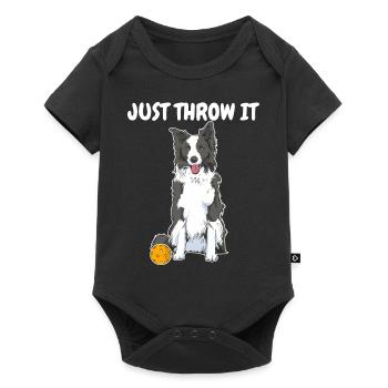 Border Collie Dog Propriétaire de chien - Body à manches courtes Premium Bébé - noir - Devant