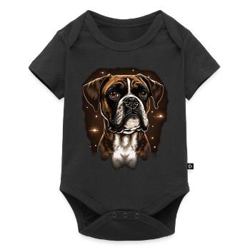Cute Boxer Dog Breed Pet Lover - Baby Premium short-sleeve bodysuit - black - Front