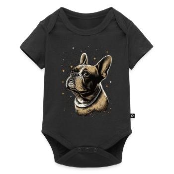 Mignon bouledogue français Frenchie Dog Breed Pet Lover - Body à manches courtes Premium Bébé - noir - Devant