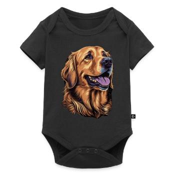 Cute Golden Retriever Dog Breed Pet Lover - Baby Premium short-sleeve bodysuit - black - Front