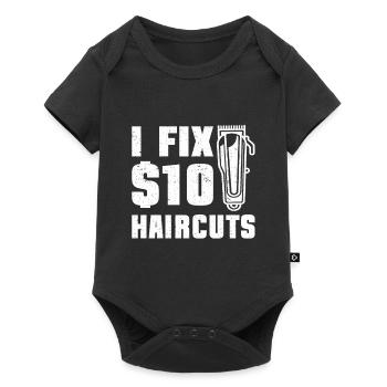Drôle de coiffeur Cadeau Styliste Coiffeur - Body à manches courtes Premium Bébé - noir - Devant
