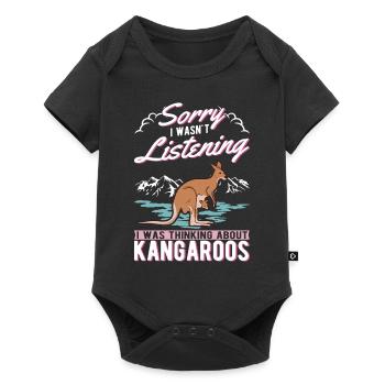 Kangourou australien Kangourou australien - Body à manches courtes Premium Bébé - noir - Devant