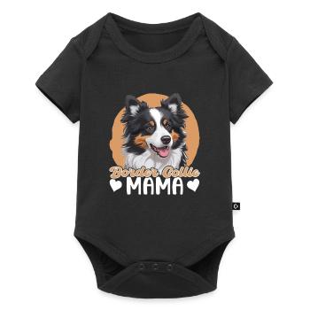 Border Collie Mama - Body à manches courtes Premium Bébé - noir - Devant